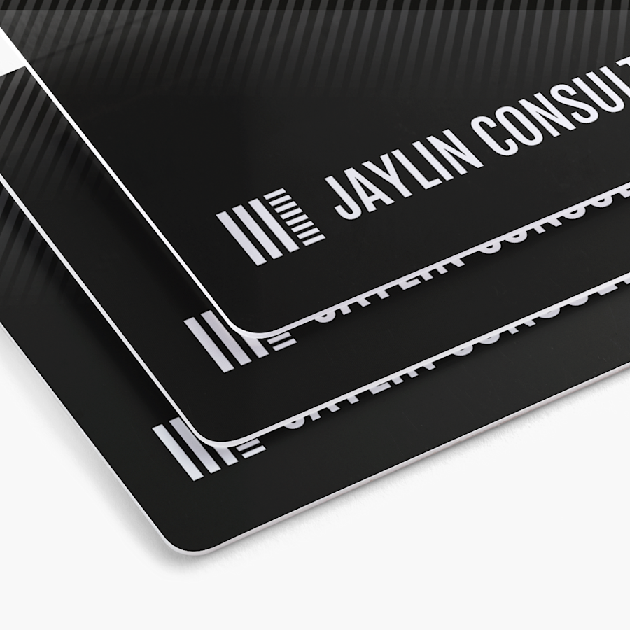 White Plastic Business Cards
