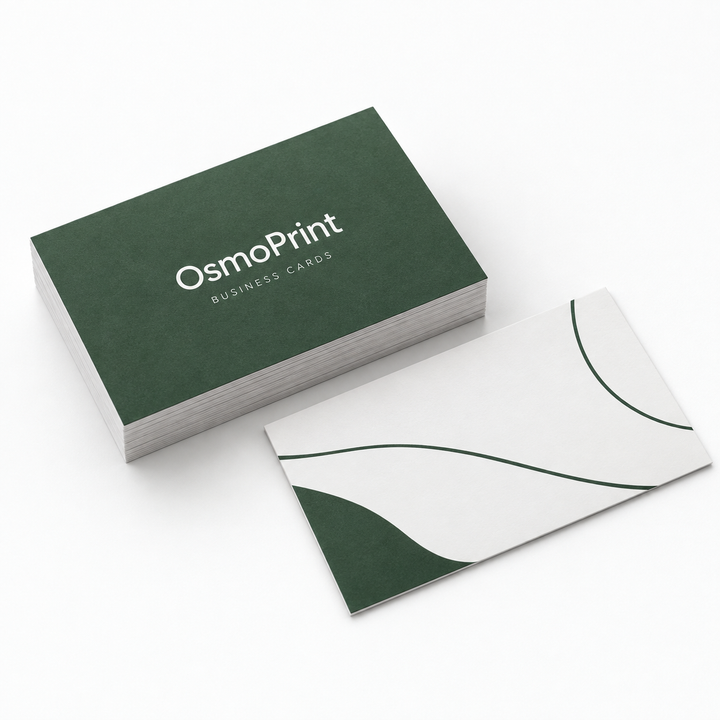 Illustrative OsmoPrint soft touch business card product mockup